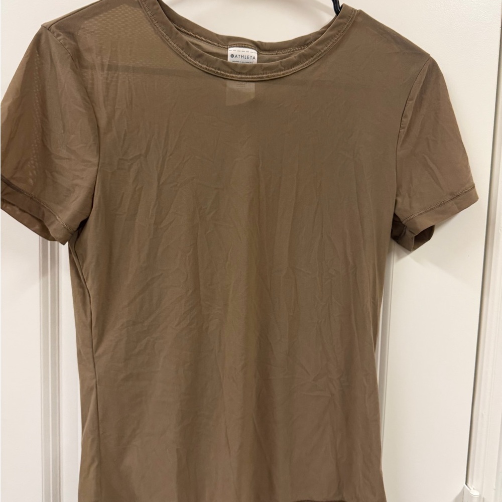 Athleta Short Sleeve Crew Tee in Olive